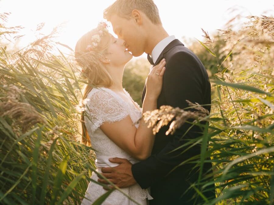 The Blushing Bride With A Bouquet On Hand Photography
